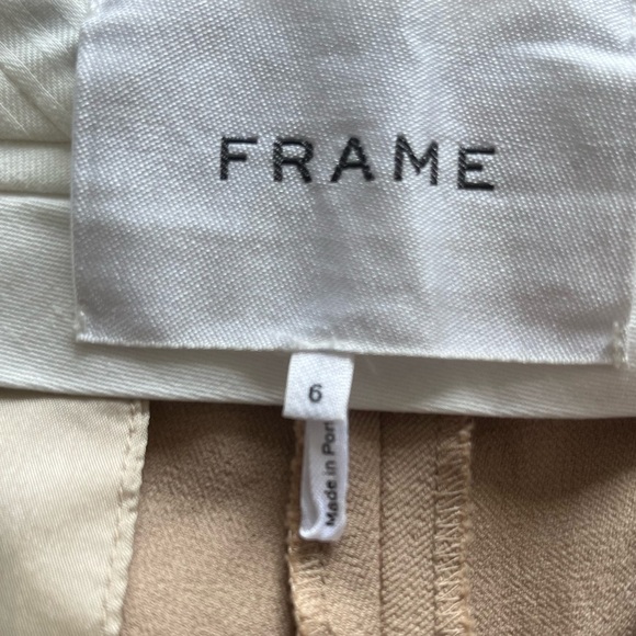 FRAME Le Crop Mini Boot Tan Trousers - Picture 6 of 13